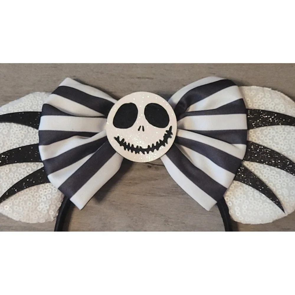 Minnie Mouse Nightmare Before Christmas Inspired Disney Party Ears headband